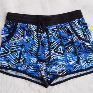 NWT!! Black and Blue Tribal Printed Shorts